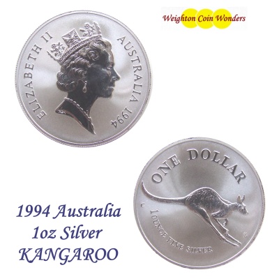 1994 Silver 1oz KANGAROO - Click Image to Close